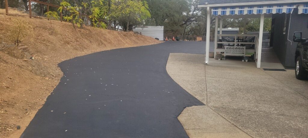 Completed asphalt surface